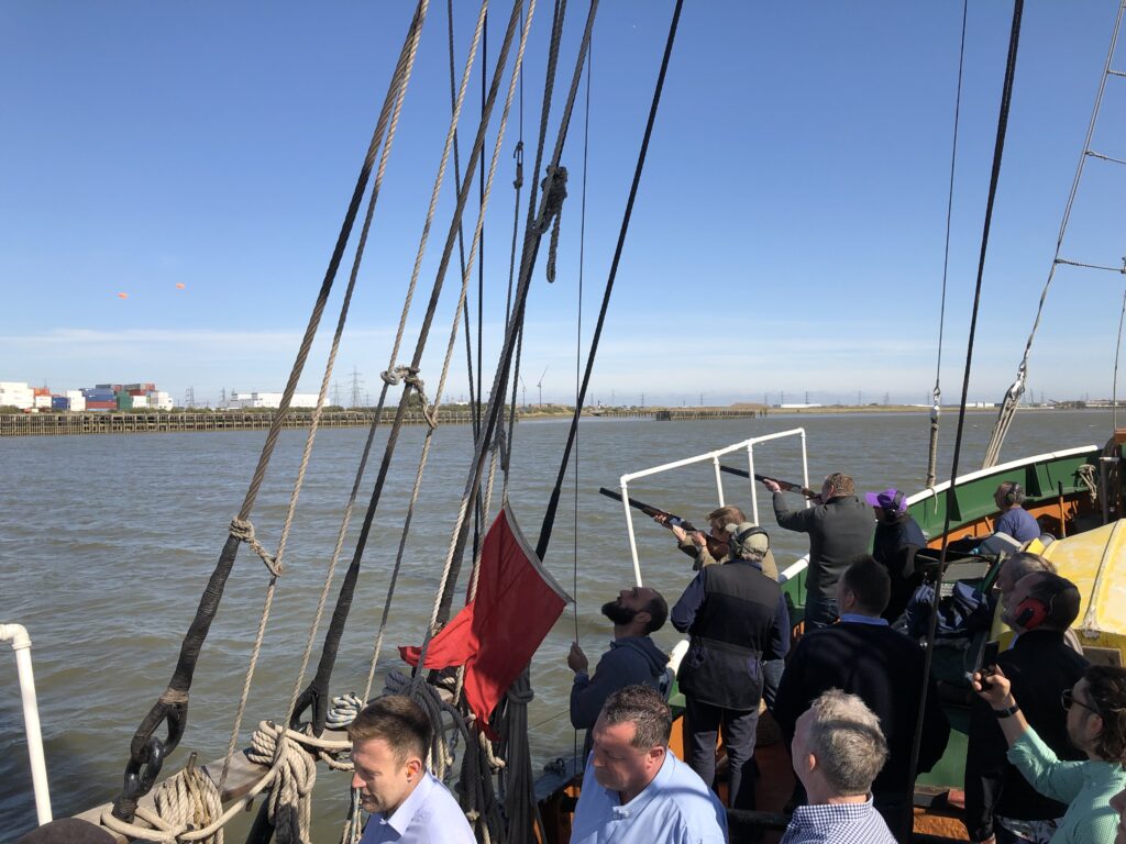 Clay pigeon VIP shooting experience on The Thames