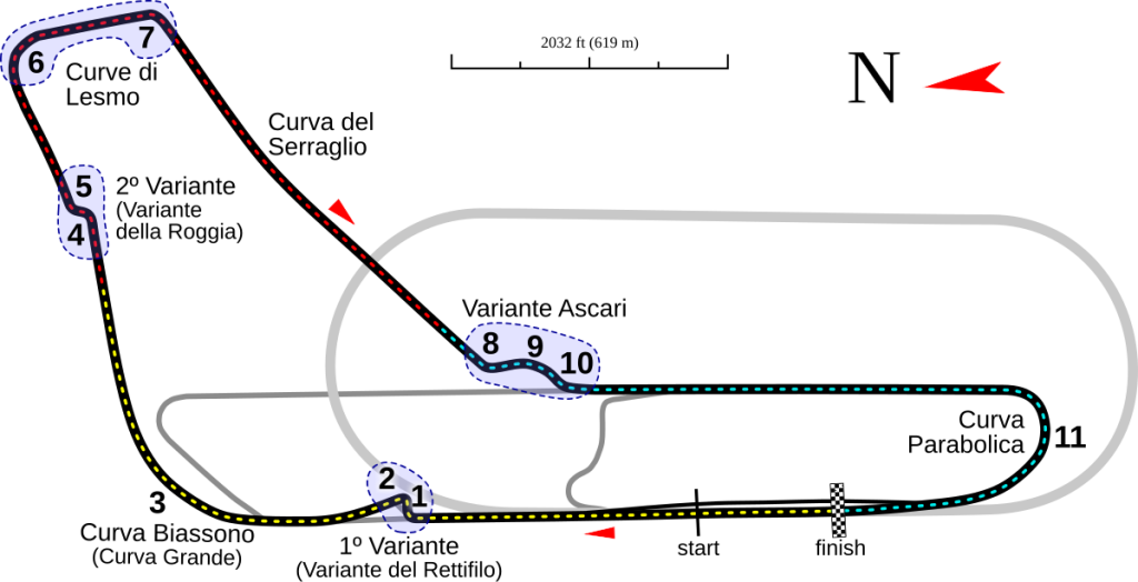 Monza F1 Italian GP map - hospitality and VIP packages