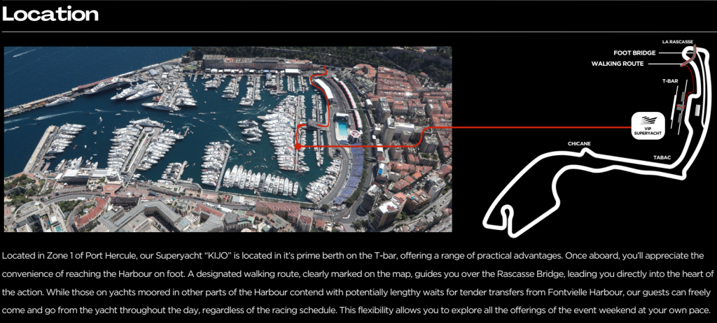 Monaco (Monte Carlo) F1 Grand Prix Luxury Yacht hospitality
