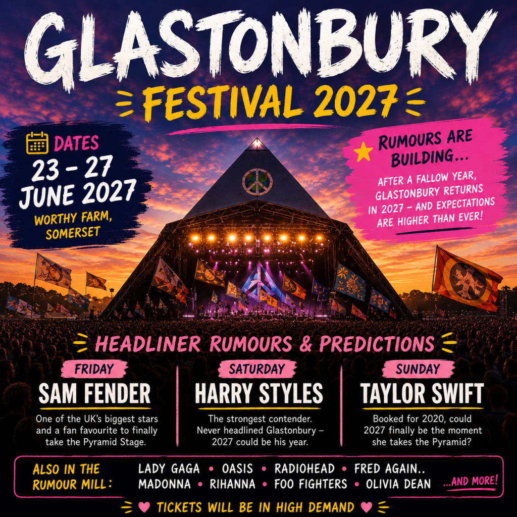Glastonbury 2027 line up and VIP passes